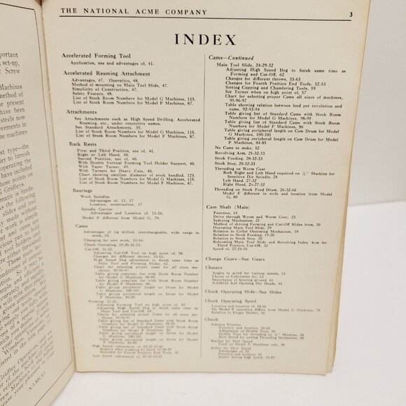 Vtg 1924 Handbook Operators Gridley Automatic Screw Machines National Acme Co - Picture 4 of 8